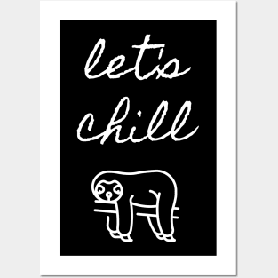 sloth chill tee Posters and Art